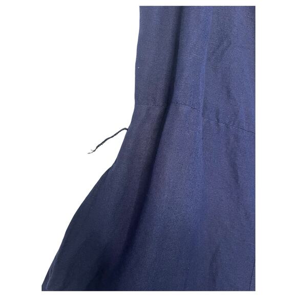 Tommy Bahama Jumpsuit Womens Small Blue Linen Tie Shoulder Coastal Cottage Boho - Picture 3 of 12